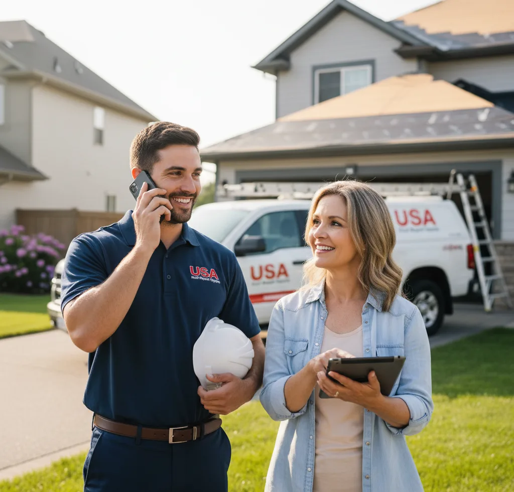 USA Roof Repair Experts customer support in Hemlock